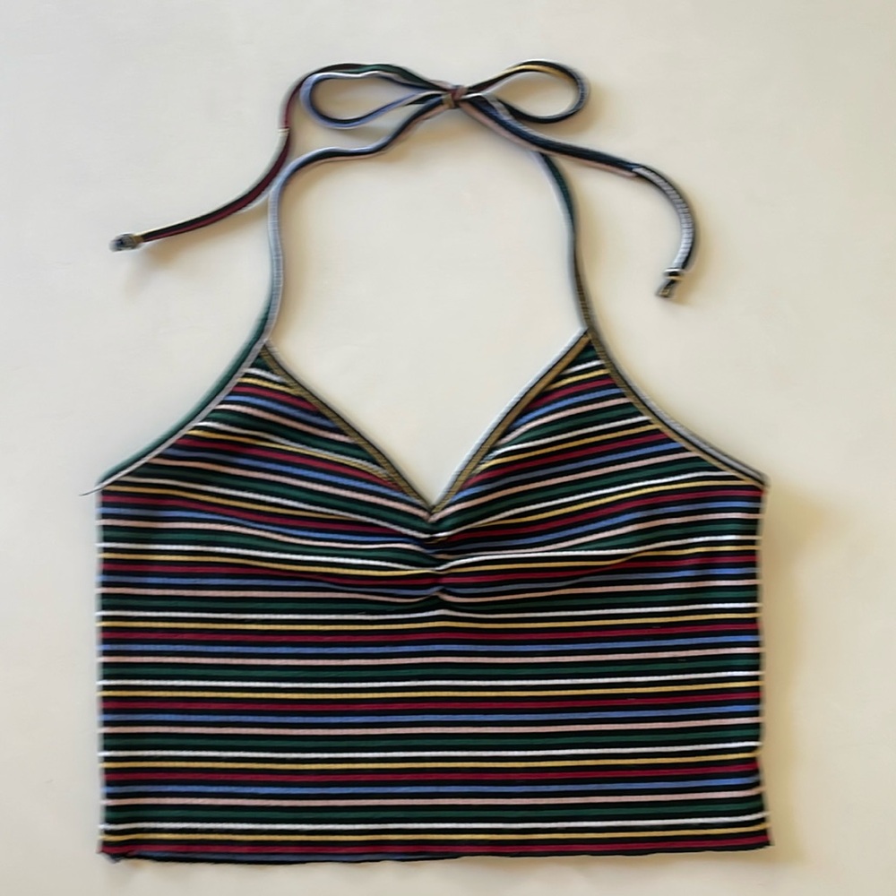 Urban Outfitters style Retro Cropped Crop Halter Top - Small